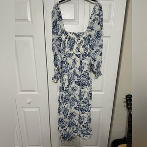 o.p.t Classic Smocked Maxi Dress